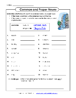 Proper And Common Nouns Worksheets Re-Writing Proper And, 53% OFF