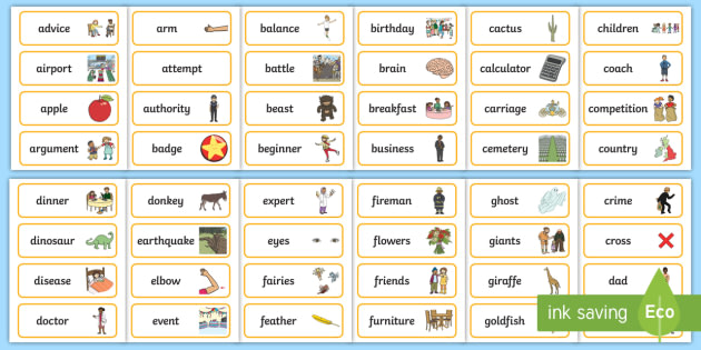 common nouns list