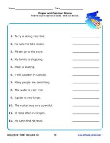 Common Noun Worksheets :: 25 - 48