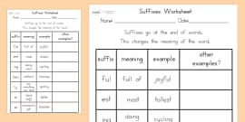 FREE! - Prefixes Worksheet (teacher made) - Twinkl