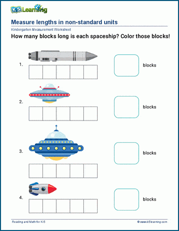 Measure lengths in non-standard units worksheets | Worsheets library