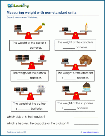 common units of measurement worksheet