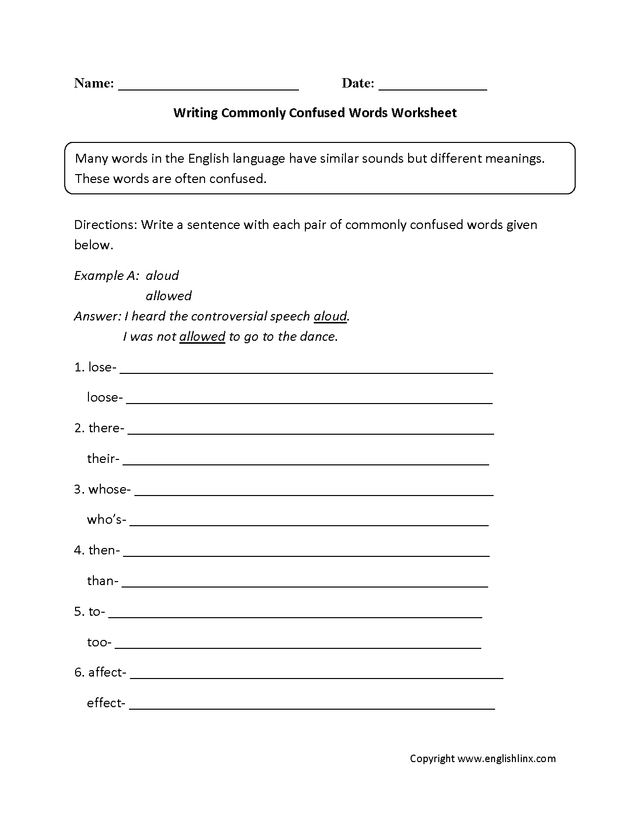 commonly confused words worksheet pdf