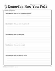 communicating feelings worksheet