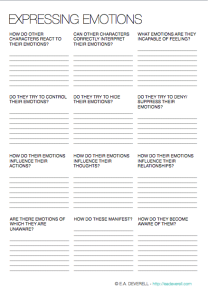 Expressing Emotions (Writing Worksheet Wednesday)
