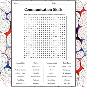 communication skills word search printable