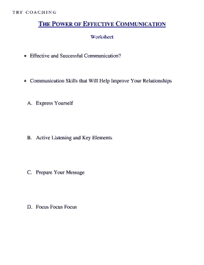 Communication Skills Worksheets - Fill Online, Printable, Fillable ...