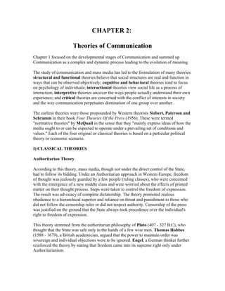 Chapter 2 Theories of Communication | PDF
