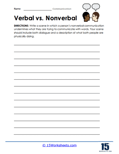 communication worksheet for adults