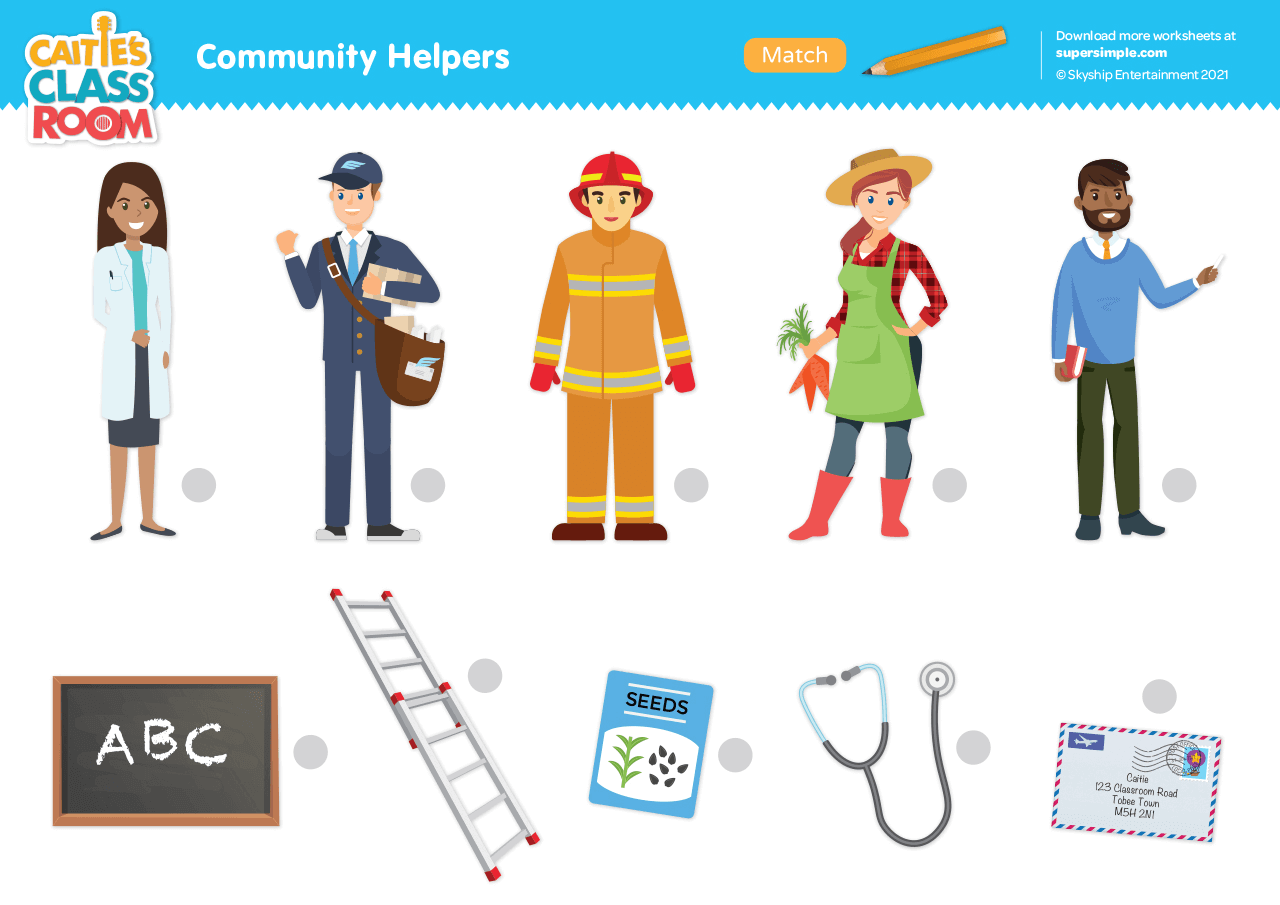 community helper worksheet kindergarten