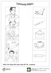 community helpers kindergarten printable worksheets