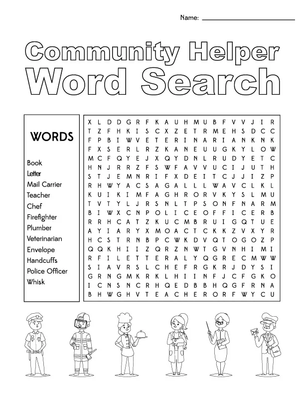 community helpers worksheet 1st grade