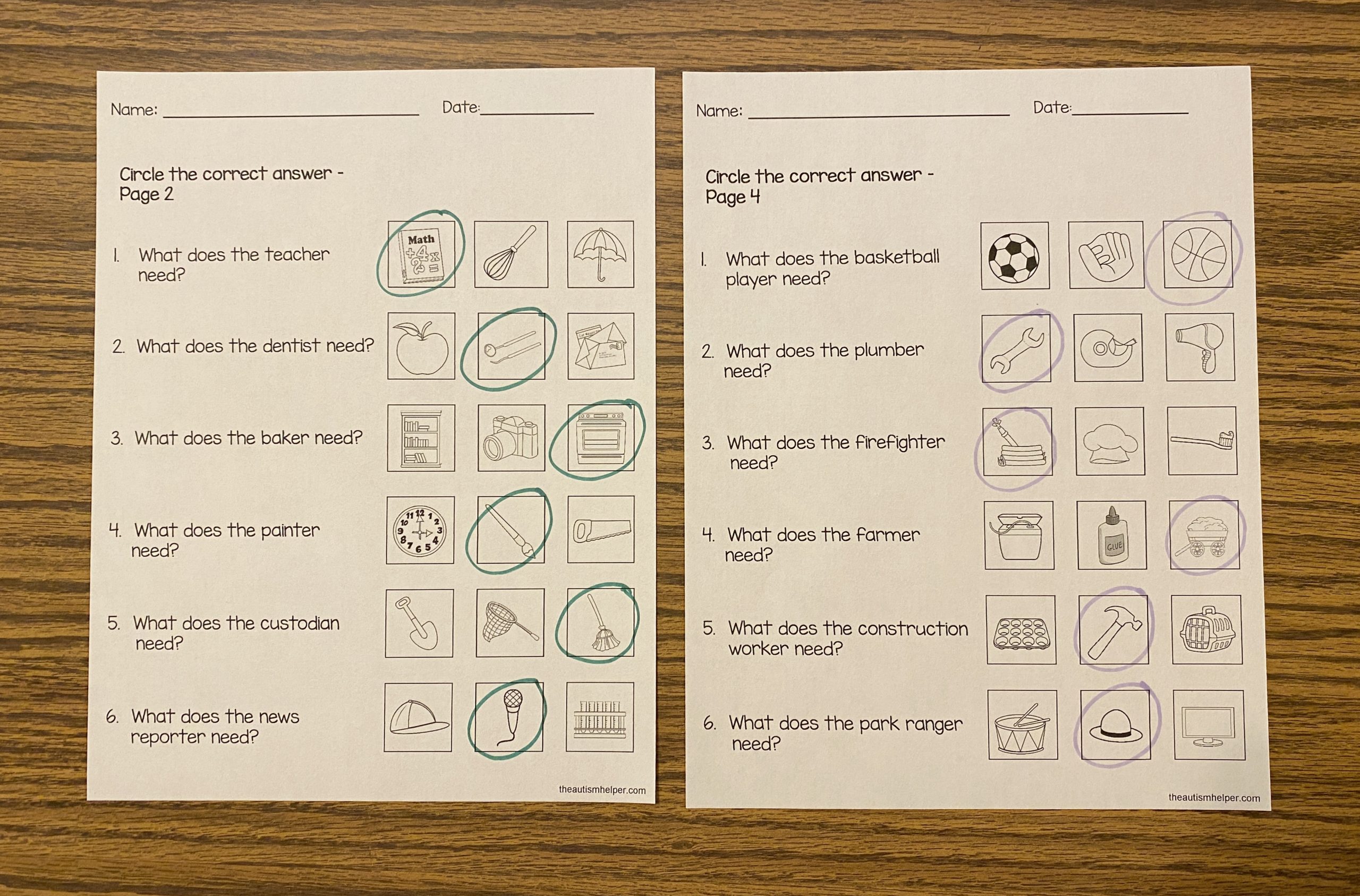 community helpers worksheet for kindergarten