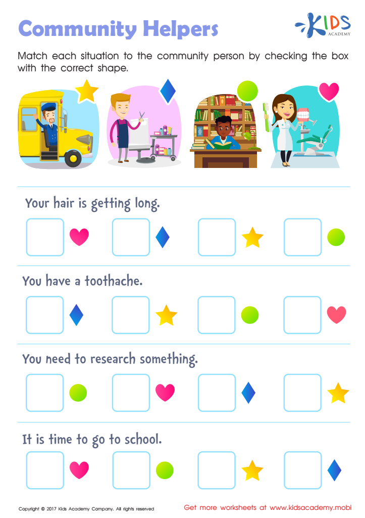 community helpers worksheet free
