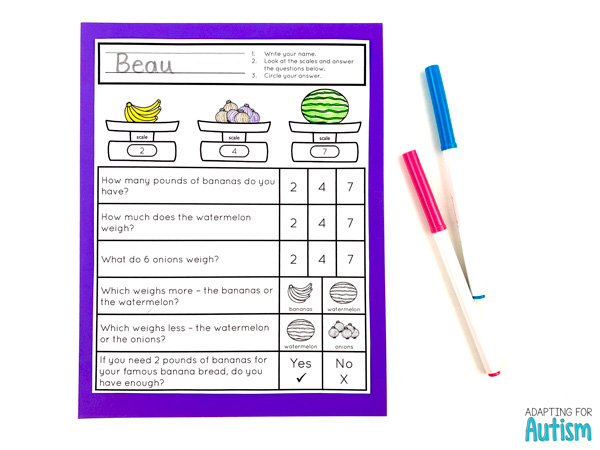 community skills worksheet