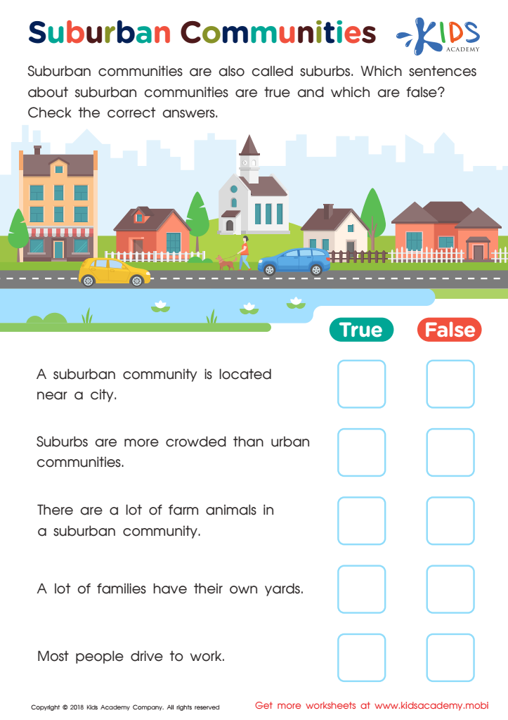 Free Social Studies Community Worksheets