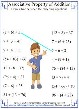 Associative Property of Addition - Definition &  Worksheets