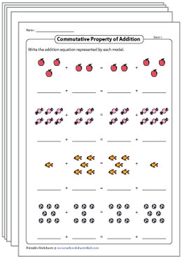 Addition Properties Worksheets