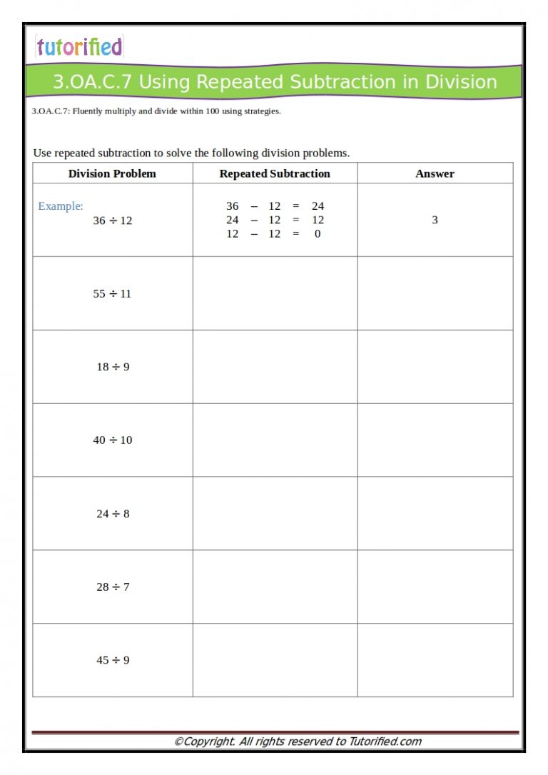 commutative property math worksheet common core third grade with printable