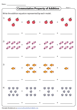commutative property of addition worksheet 3rd grade