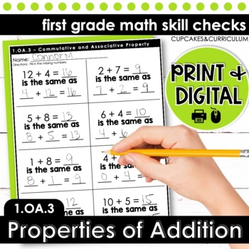commutative property of addition worksheet first grade