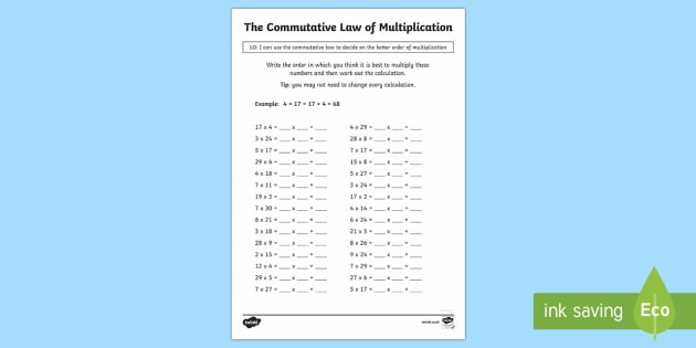 commutative property of addition worksheet free