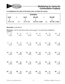 commutative property of multiplication worksheet pdf