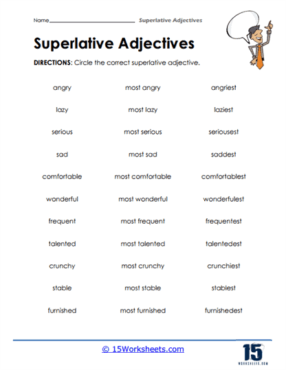 Superlative Adjectives Worksheets - 15 Worksheets Library