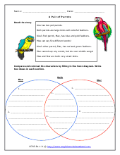 compare and contrast characters worksheet