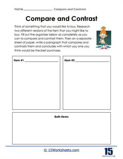 Compare and Contrast Worksheets - 15 Worksheets Library