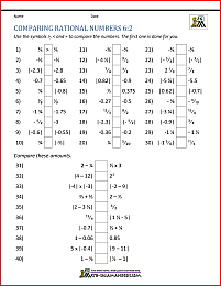 Ordering Rational Numbers - Maneuvering the Middle - Worksheets Library