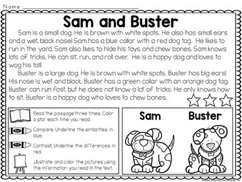 Compare and Contrast Reading Passages - Miss DeCarbo