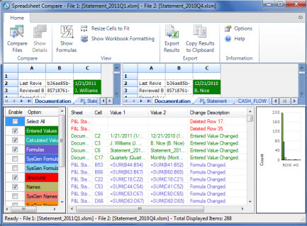 compare excel worksheet for differences