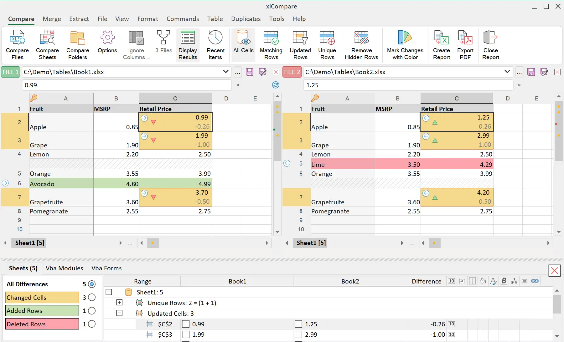 Compare and Merge Excel Files or Sheets Online