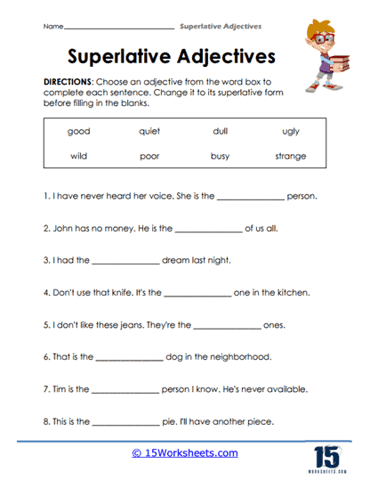 Superlative Adjectives Worksheets - 15 Worksheets Library