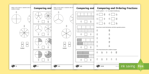 Differentiated Ordering Worksheets (teacher made) - Twinkl