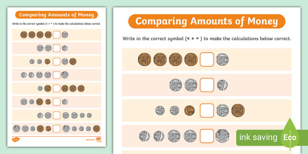 ? Comparing Amounts of Money Activity (Teacher-Made)