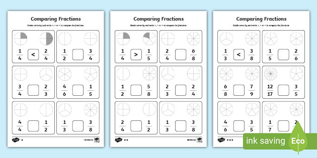 comparing fractions decimals percents worksheet