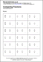comparing fractions worksheet pdf