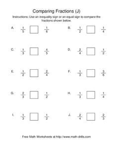 Comparing Fractions to 1/2 Teaching Resources :: 25 - 48