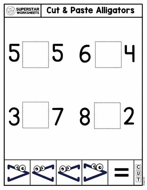 Kindergarten Comparing Numbers Worksheets -Worksheets Library