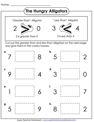 Comparing Numbers (1-Digit)