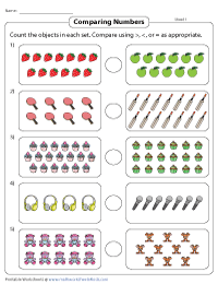 Comparing Numbers Worksheets