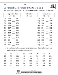 Comparing Numbers to 1000