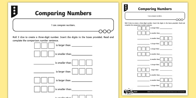 Comparing Numbers Worksheet KS2 - Maths Resources - Twinkl