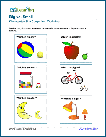 comparing worksheet