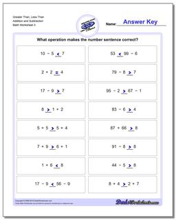 Greater Than and Less Than: Greater Than and Less With Simple ...