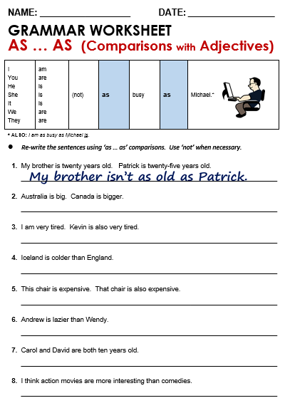 As ... As Comparisons - All Things Grammar