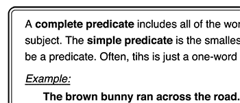 Complete and Simple Predicates - WorksheetWorks.com