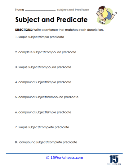 Subject and Predicate Worksheets - 15 Worksheets Library
